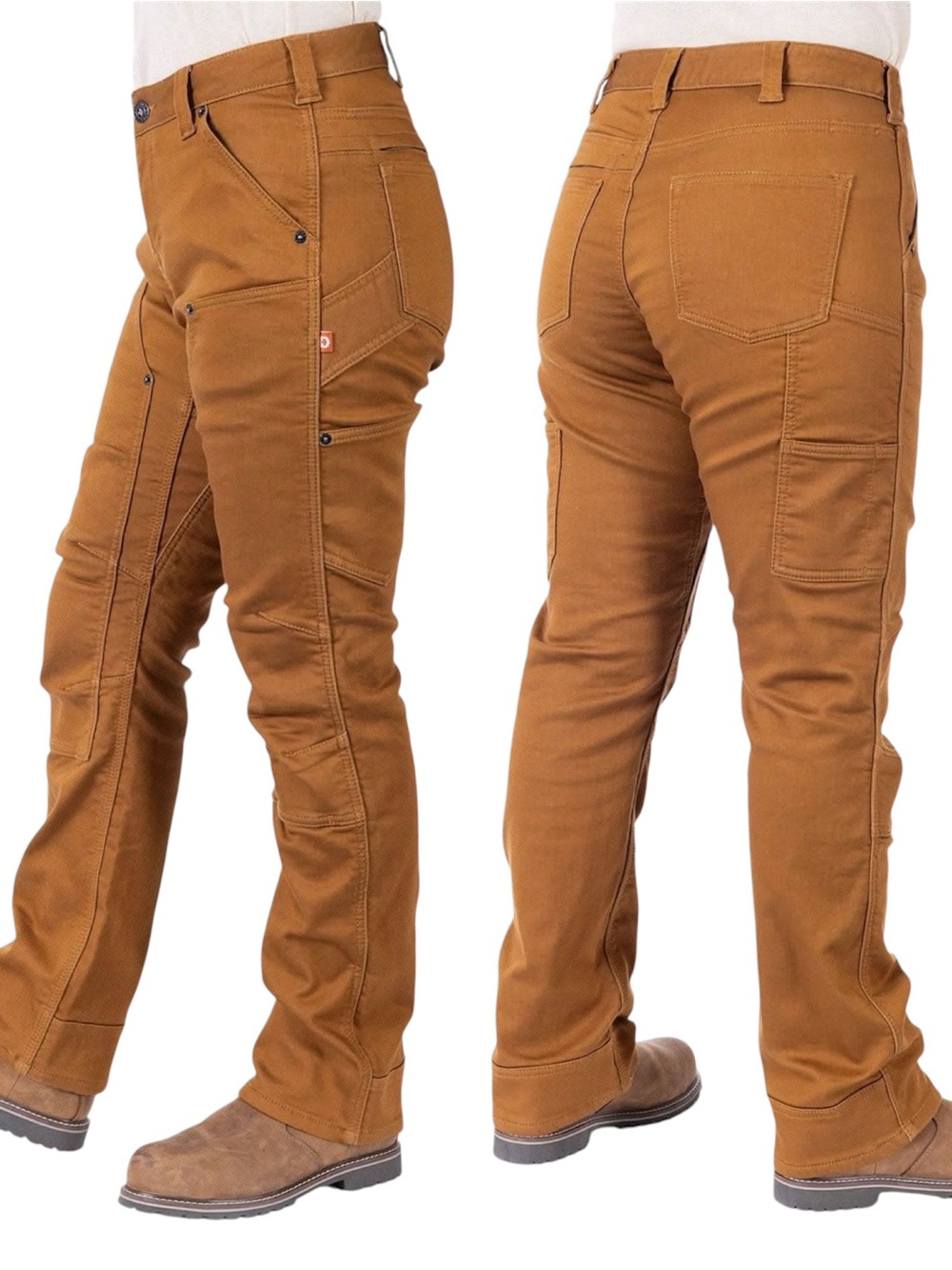 Dovetail Workwear | Britt Utility Pants Saddle Brown Tan Canvas Size 00 28 NWT